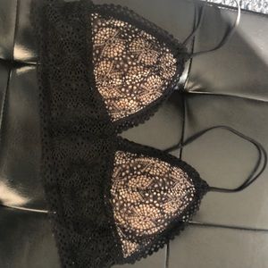 VS Black and Nude Bralette Sz XS